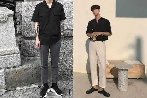 Áo sơ mi nam ngắn tay cho nam cao