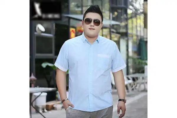 Áo sơ mi nam ngắn tay dành cho người mũm mĩm