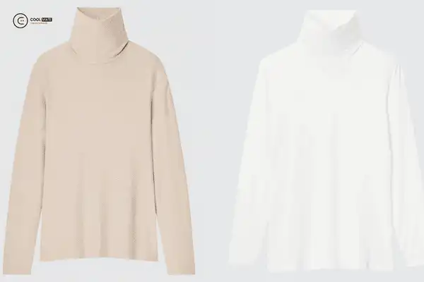 Áo thun nam tay dài cổ cao chất liệu cotton