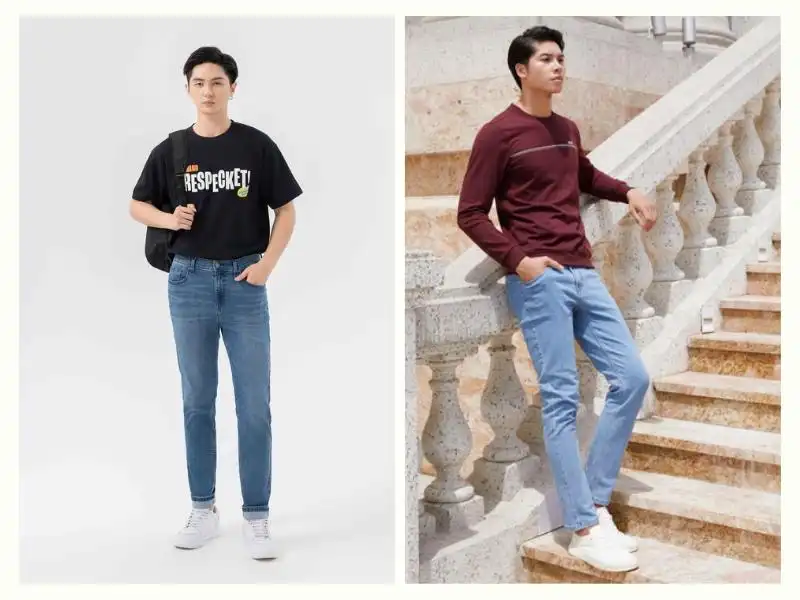 Bạn nam nên sử dụng quần jean có chất liệu mỏng