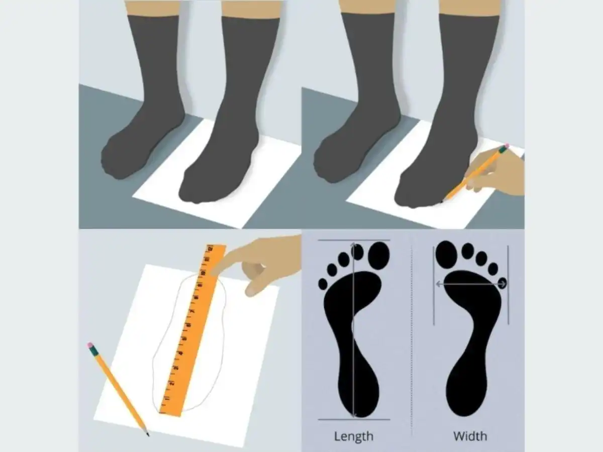 Các bước đo size chân tại nhà