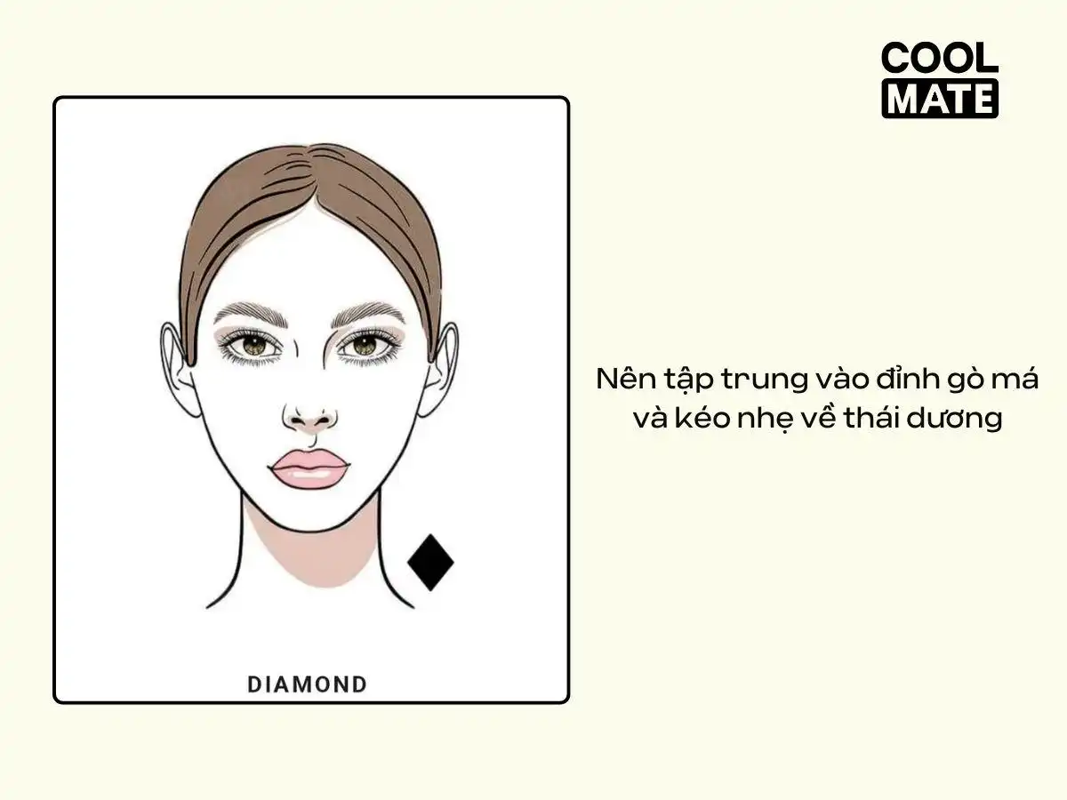 Cách đánh má hồng cho mặt kim cương Cách đánh má hồng cho mặt kim cương
