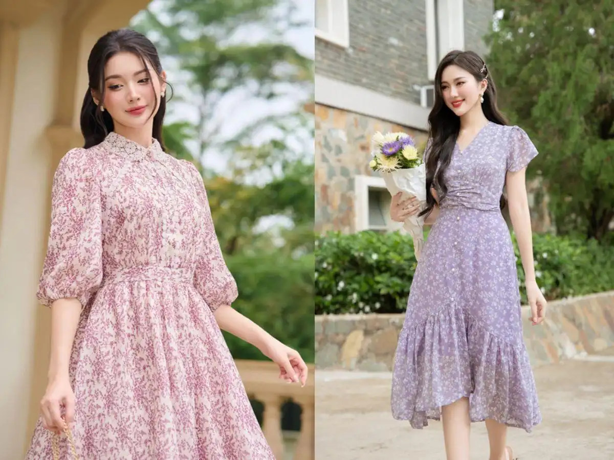 Cần lưu ý chọn đầm hoa nhí có màu sắc và họa tiết thích hợp