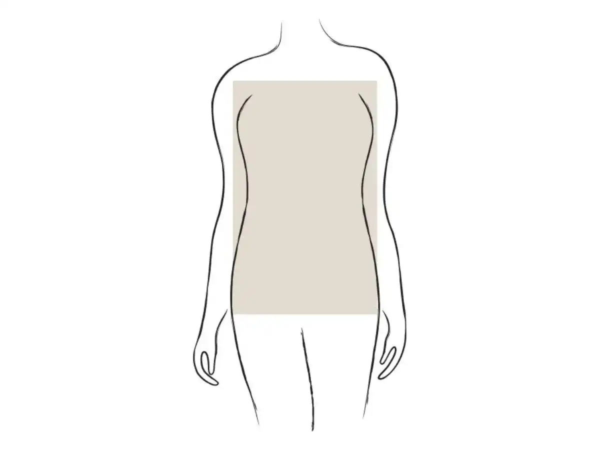 Dáng chữ nhật có số đo 3 vòng khá đồng đều