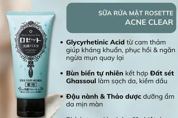 Gợi ý 11 sữa rửa mặt trị mụn cho nam của Nhật Bản