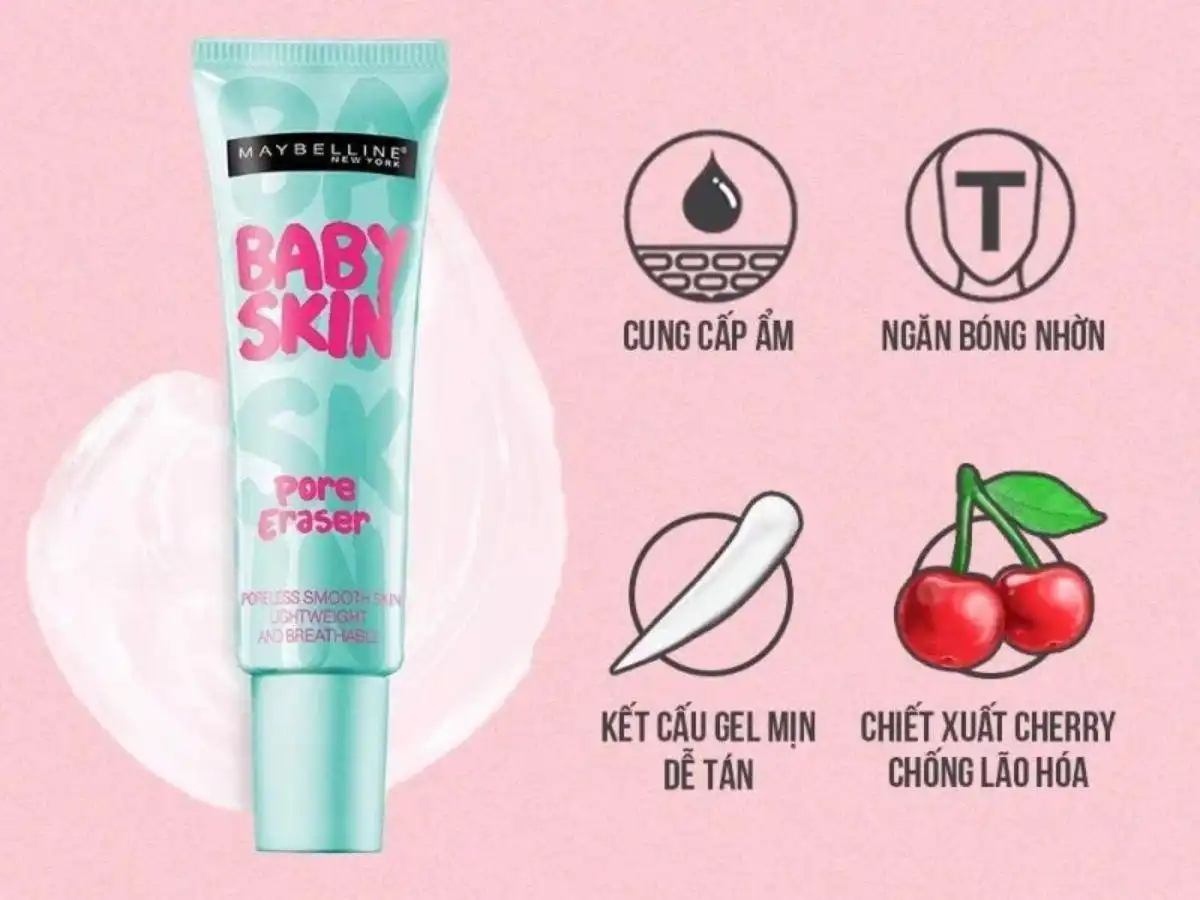 Kem Lót Kiềm Dầu Maybelline Baby Skin Pore Eraser Kem Lót Kiềm Dầu Maybelline Baby Skin Pore Eraser