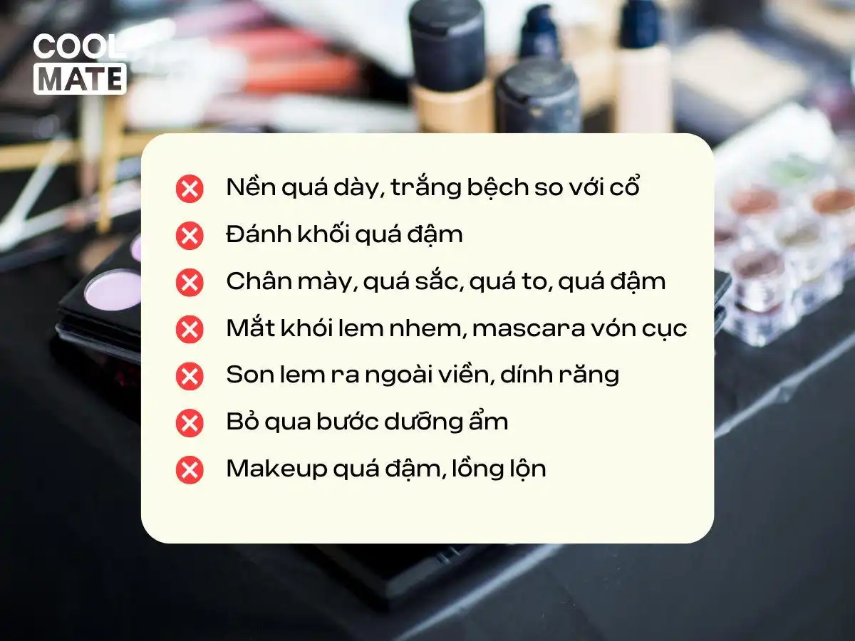 Một vài lỗi trang điểm cần tránh Một vài lỗi trang điểm cần tránh