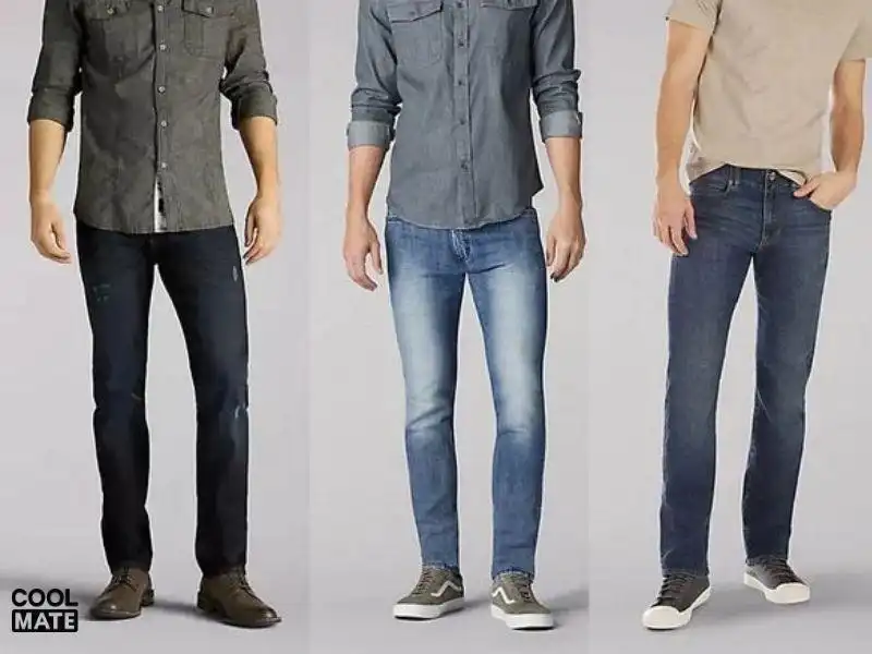 Nam gầy thấp nên mặc quần jean dáng suông thẳng Nam gầy thấp nên mặc quần jean dáng suông thẳng