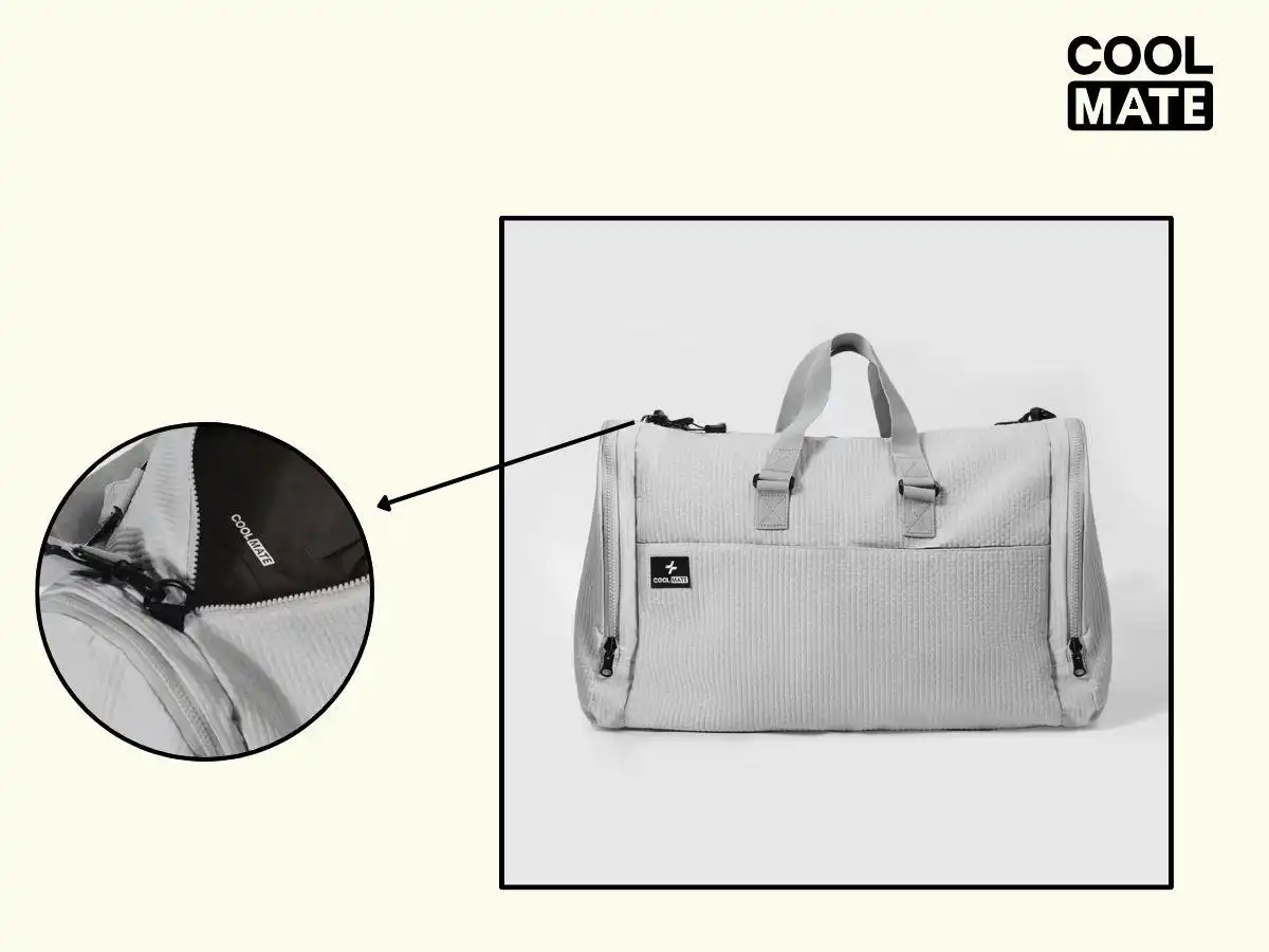 Nên chọn loại túi có khóa kéo chắc chắn như túi UT Duffle của Khánh Beauty