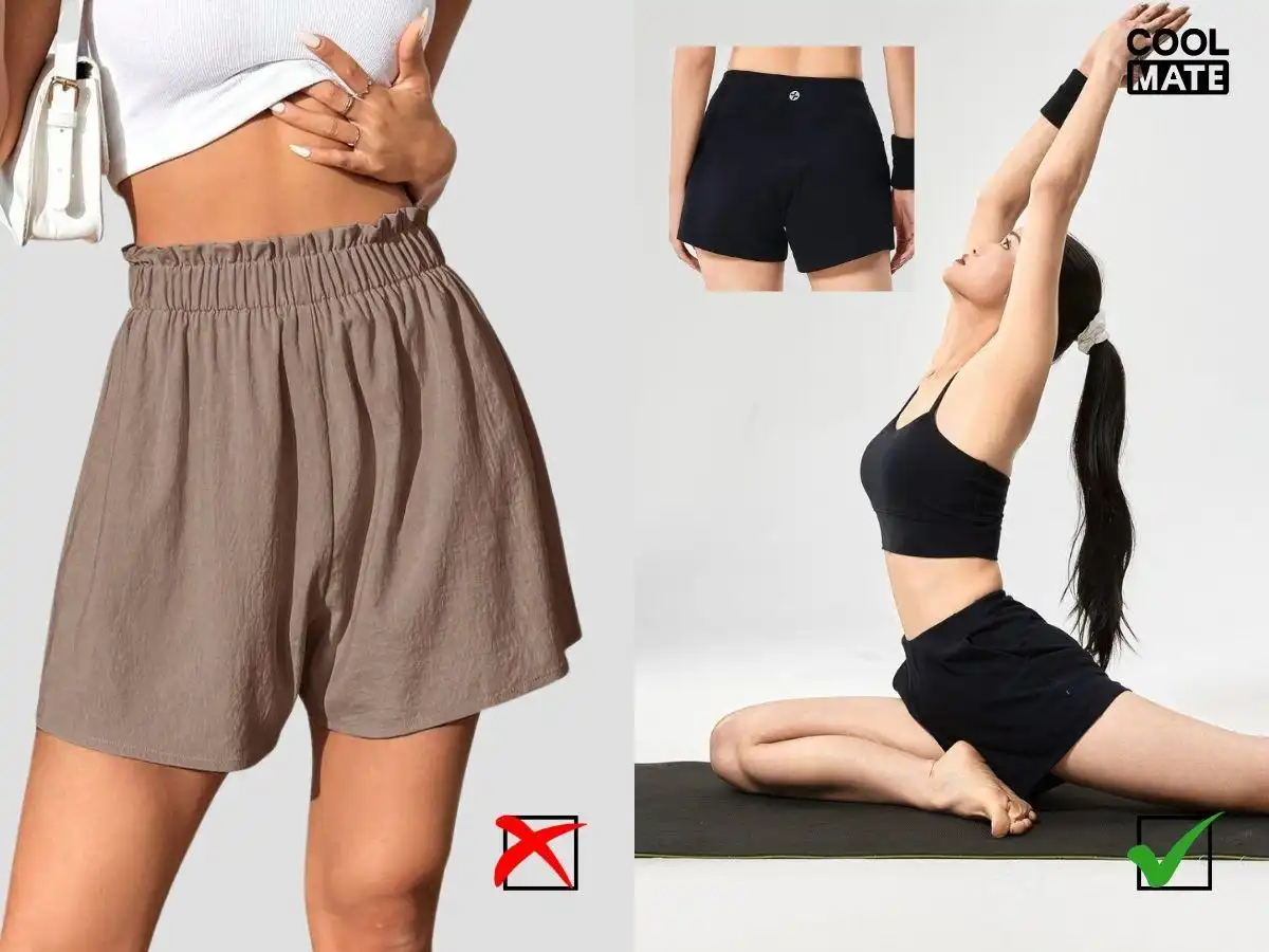 Nên mặc quần short phù hợp để tập yoga Nên mặc quần short phù hợp để tập yoga