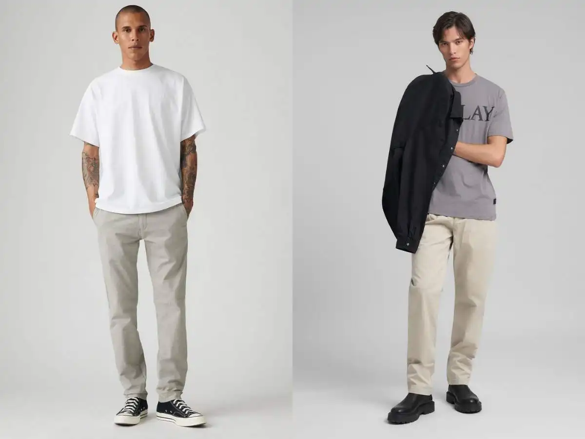 Quần chinos dáng tapered fit