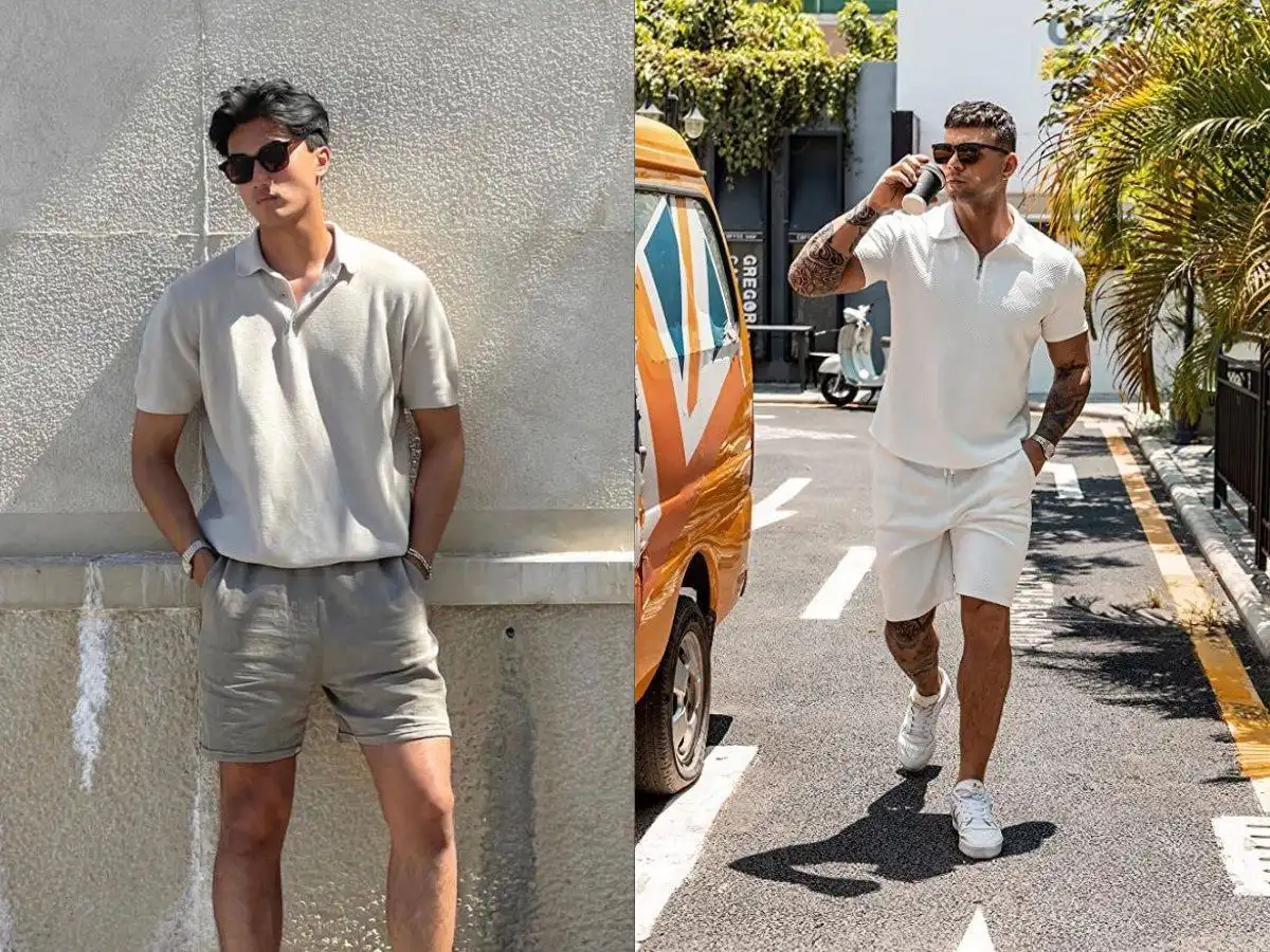 Quần short kaki phối áo polo mang đến vẻ ngoài tinh tế
