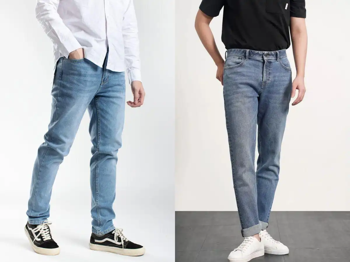 Slim fit ôm vừa phải theo dáng chân, không quá bó sát như skinny jeans