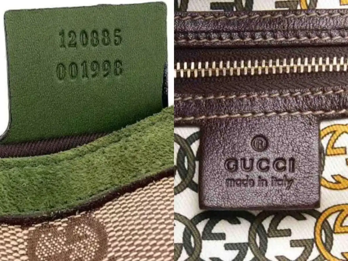 Túi Gucci chính hãng sẽ có mã code và tem mác rõ ràng Túi Gucci chính hãng sẽ có mã code và tem mác rõ ràng
