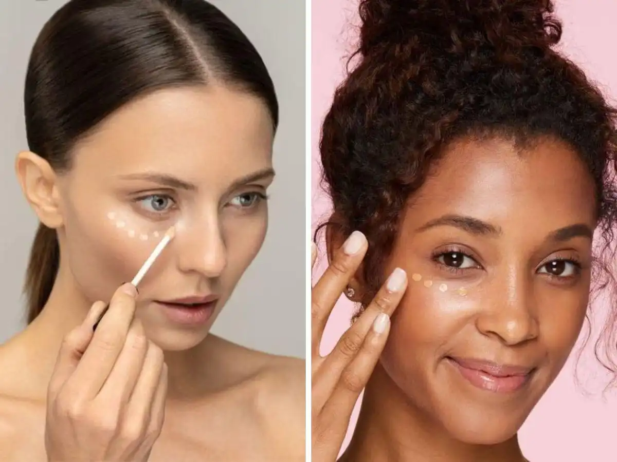 Với quầng thâm mắt có thể ưu tiên màu sáng hơn một tông nhằm làm nổi bật